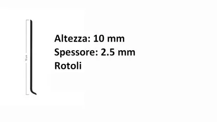 BATTISCOPA IN PVC | Vari colori in h. 10 cm. a rotolo